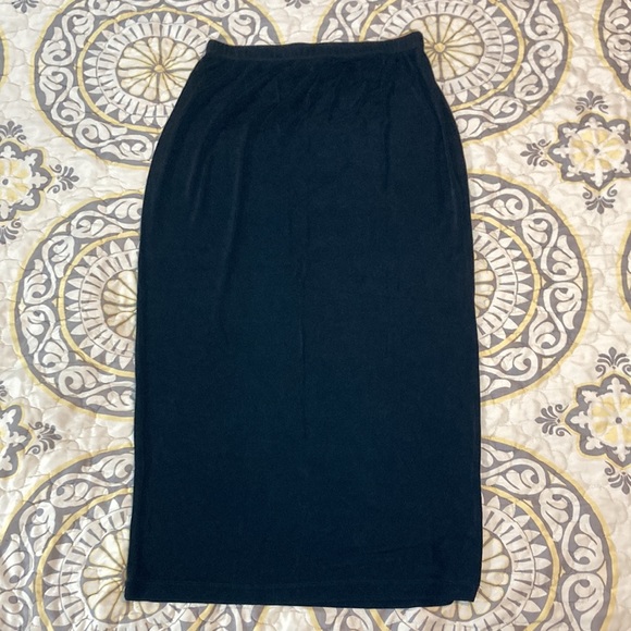 Chico's | Skirts | Chicos Travelers Maxi Slinky Black Skirt Size | Poshmark